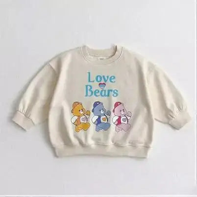 トレーナー・フーディ Apricot / 24M 90CM キッズトップス ベアくまロゴプリント長袖スウェットシャツ【mh0008753】