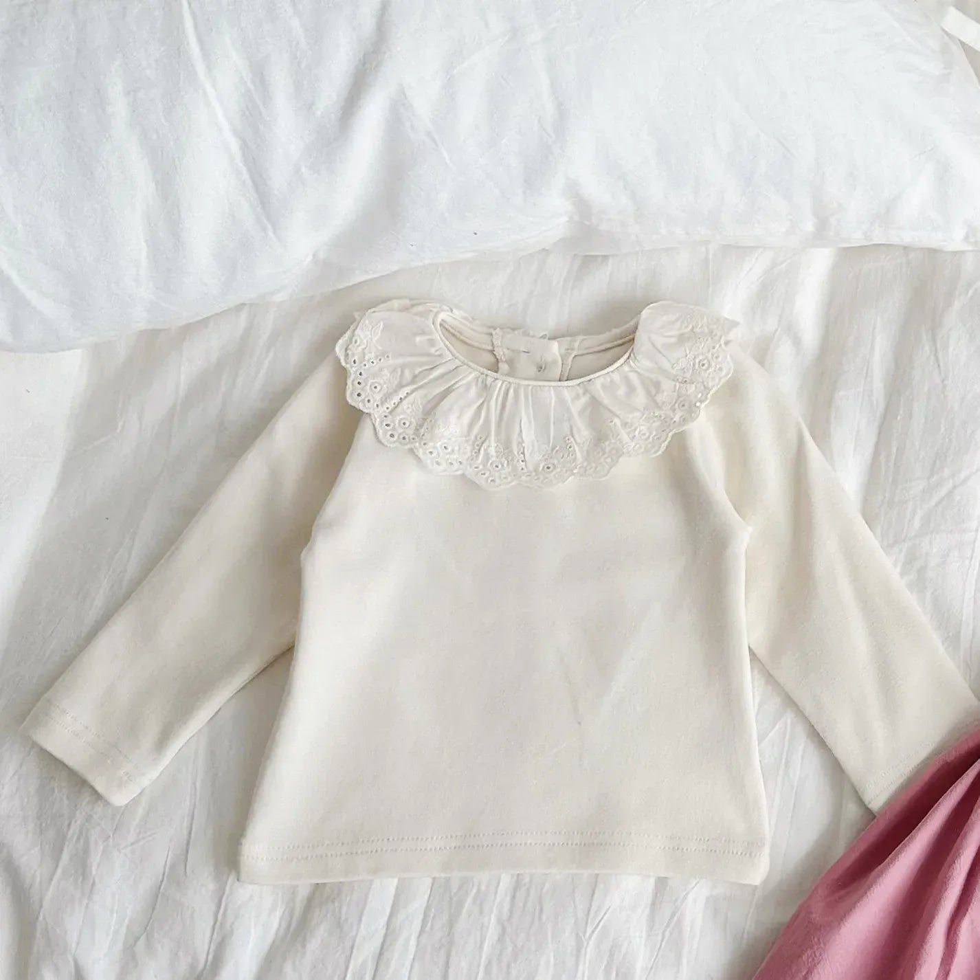 ノースリーブワンピース Beige / 6M 66CM ベビーワンピース/トップス 長袖レース襟Tシャツ ノースリーブ刺繍ジャンパースカート【mh0004631】