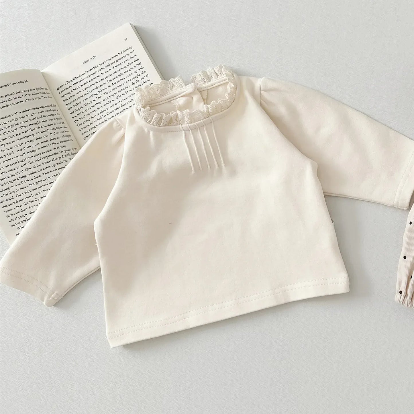 ノースリーブロンパース Beige / 6M 66CM ベビートップス/ロンパース 長袖スタンドフリルカラーTシャツ/ノースリーブビッグ襟水玉ボディスーツ【mh0004636】