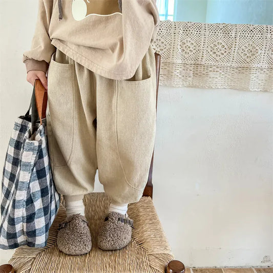 ロングパンツ・スウェットパンツ beige / 80cm キッズ ルーズ ジョガー バルーン パンツ