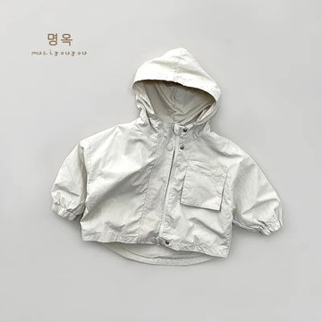 ショートコート・ジャケット・ジャンパー beige / 80cm 9-12m / 取り寄せ(7〜21日) キッズアウター フーディジャケット スプリングコート ジャンパー ジッパーコート 2カラー
