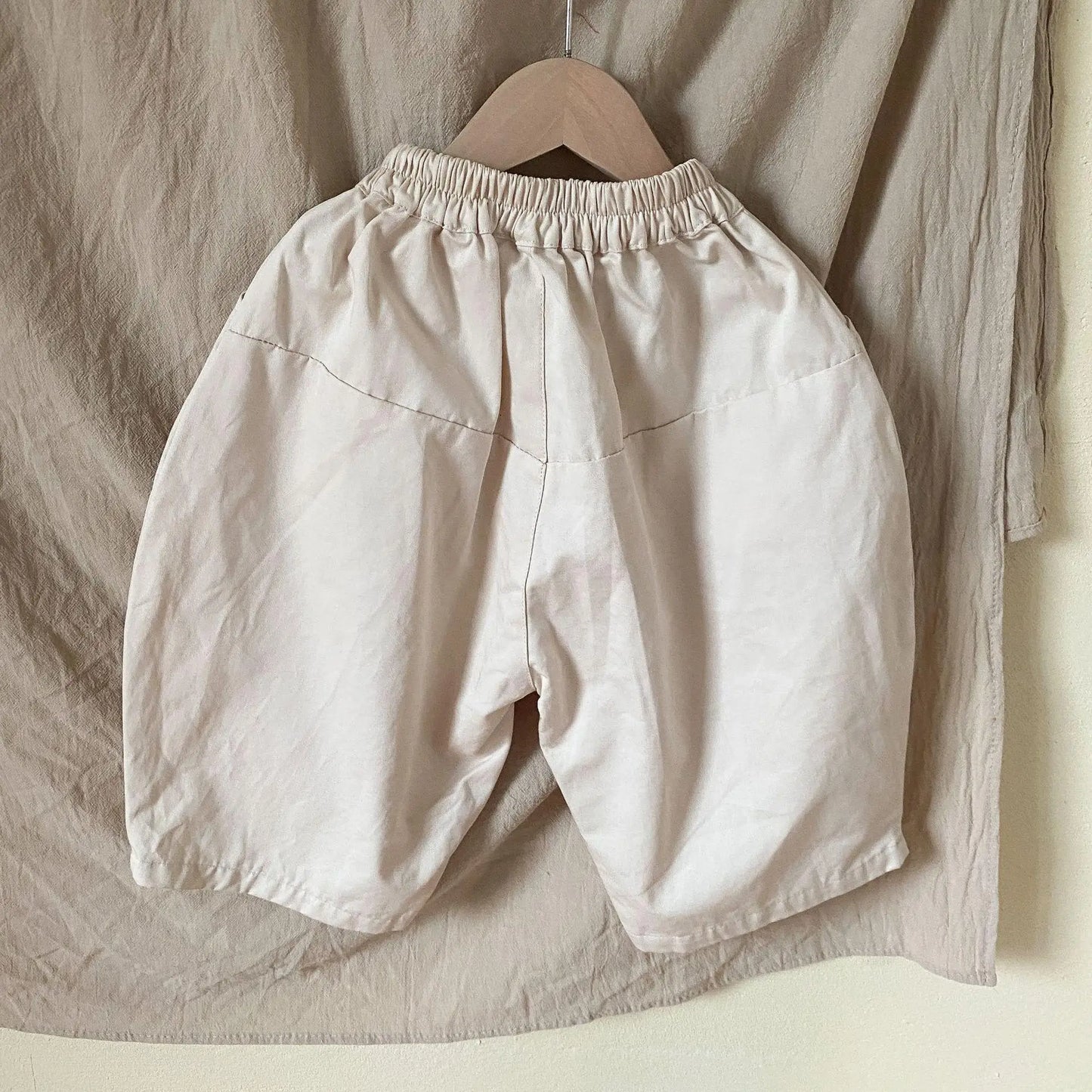 ロングパンツ・スウェットパンツ beige white / 12M 80CM キッズパンツ バルーンルーズ ワイドパンツ サルエルパンツ アーミーグリーン/ベージュホワイト/2カラー