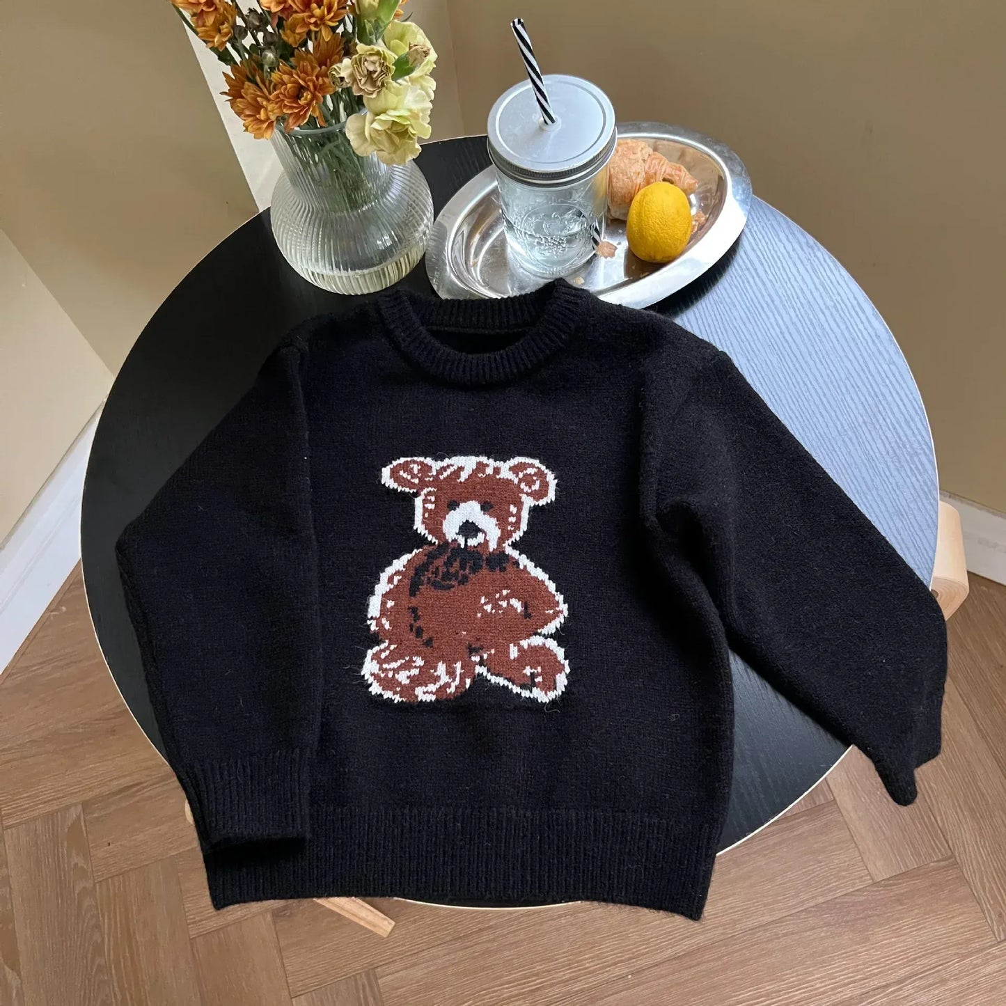 ニット・セーター black / 80cm キッズトップス ベアくま ニットセーター 3カラー