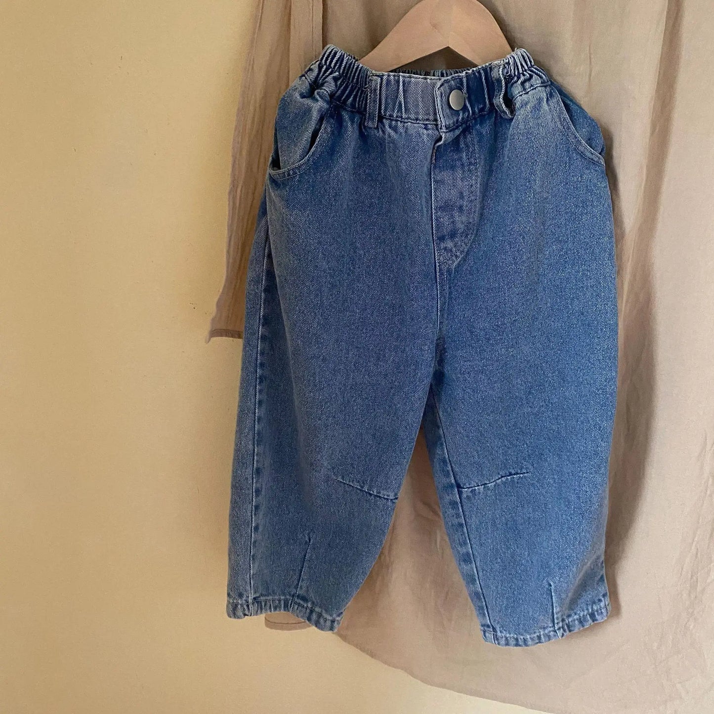 デニムパンツ blue / 12M 80cm キッズパンツ デニムパンツ ルーズパンツ ジーンズ ブルー/ブラック/2カラー