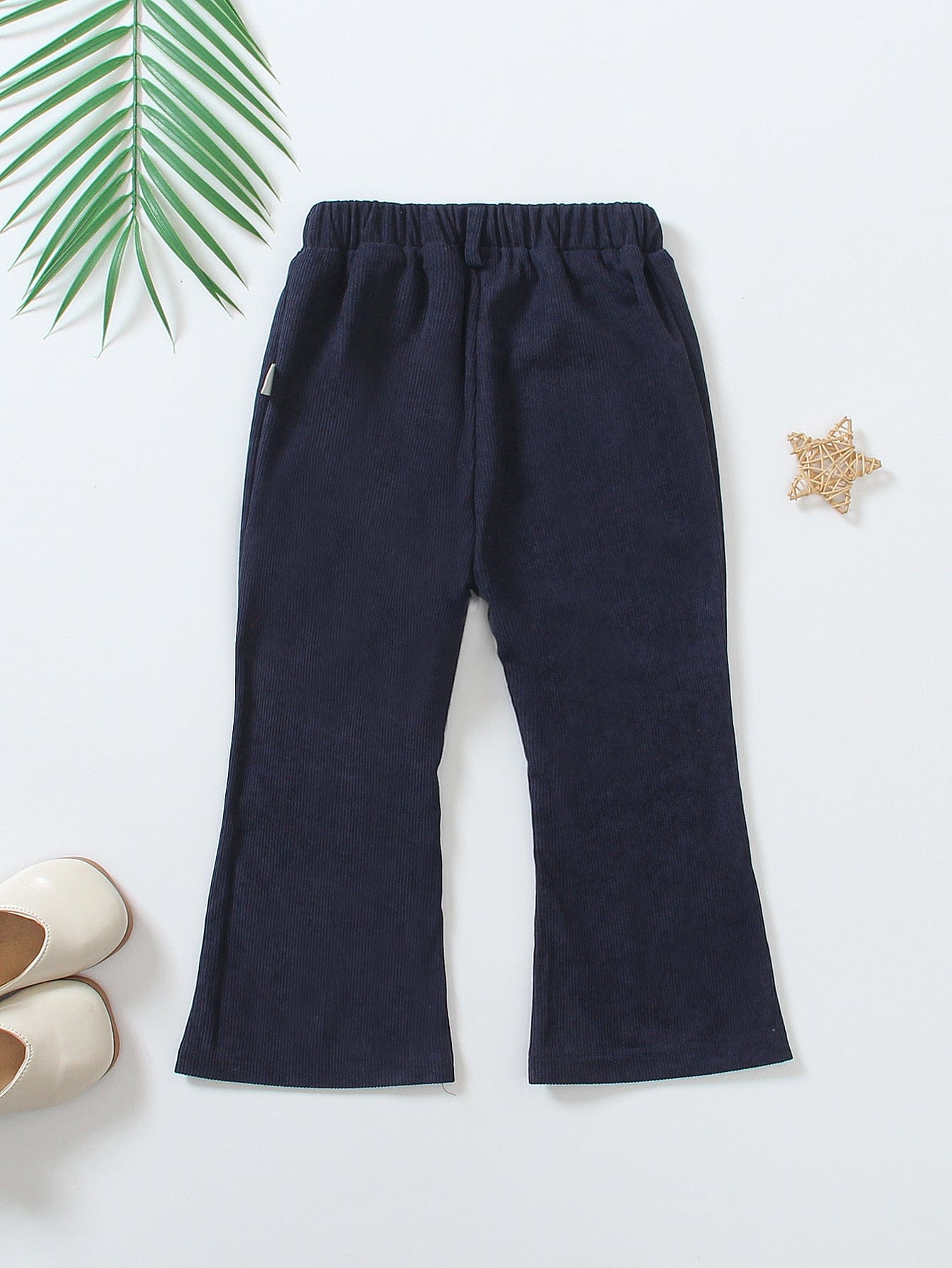 ロングパンツ・スウェットパンツ Blue / 12M 80CM キッズパンツ ハートポケットフレアストレッチロングパンツ【mh0008789】