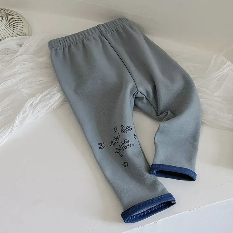 レギンスパンツ Blue / 3-6M 66cm ベビーパンツ レターロゴプリントレギンスパンツ 2カラー【mh0006947】