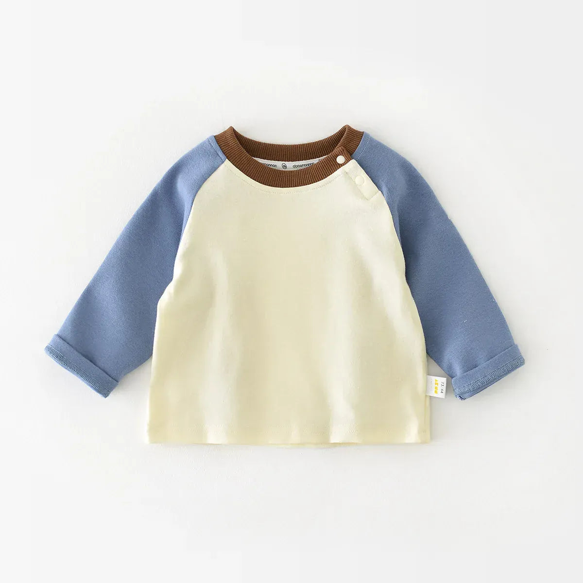 オーバーオール blue t shirt / 73cm 6-9m ベビーオーバーオール/トップス 長袖パッチワークTシャツ/サスペンダーくま耳ジャンプスーツ サロペット