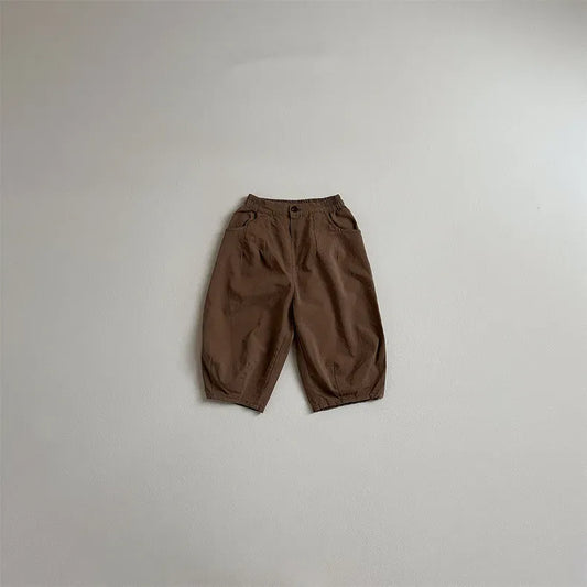 ロングパンツ・スウェットパンツ Brown / 9M 73CM ベビーパンツ ルーズワイドシンプルベーシックロングパンツ ブラウン【mh0007215】