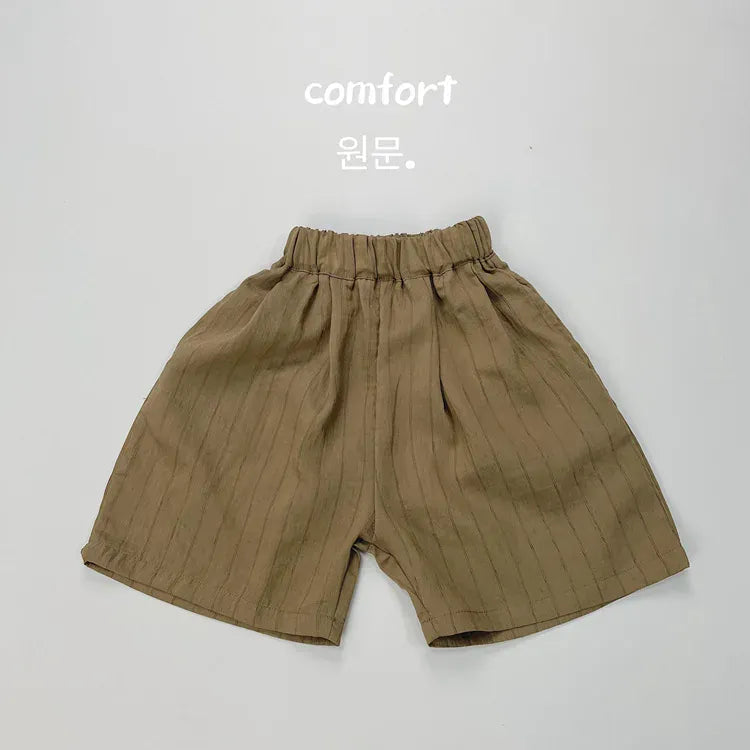 ハーフパンツ・ショートパンツ camel / 12M 80cm キッズパンツ ルーズハーフパンツ ショートパンツ ストライプ 2カラー