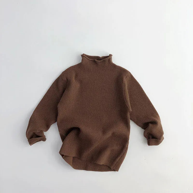 ニット・セーター coffee / 80cm キッズトップス ハイネックセーター ボトルネックカットソー シンプルベーシック 5カラー
