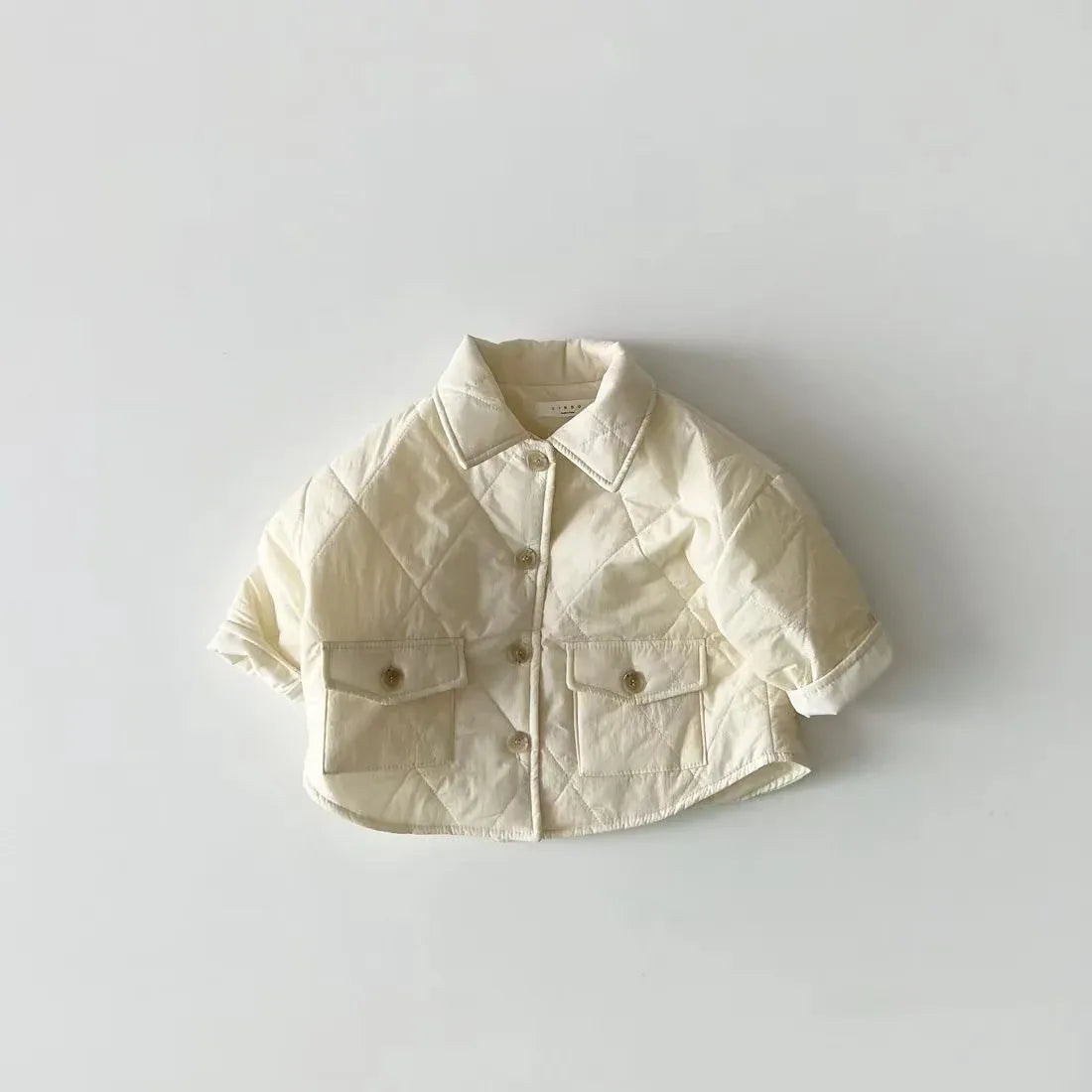 ショートコート・ジャケット・ジャンパー Creamy White / 9M 73CM キッズアウター キルティング襟付きコートジャケット 2カラー【mh0007748】