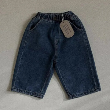 デニムパンツ dark blue / 9M 73cm ベビーパンツ デニムパンツ ジーンズ ストレートルーズパンツ ジーパン 2カラー