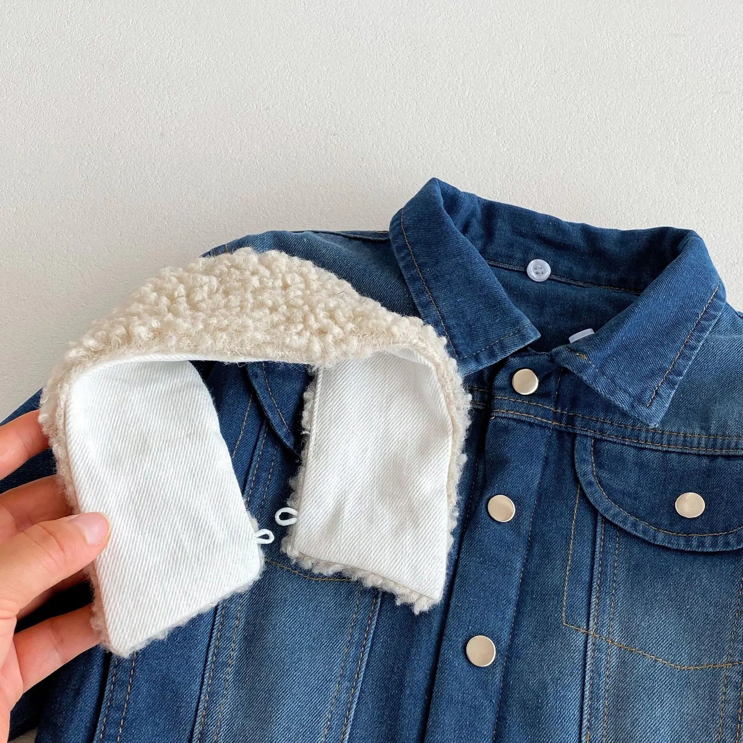 ショートコート・ジャケット・ジャンパー キッズアウター ボアフリース襟パデッドデニムジャケットGジャン【mh0008369】