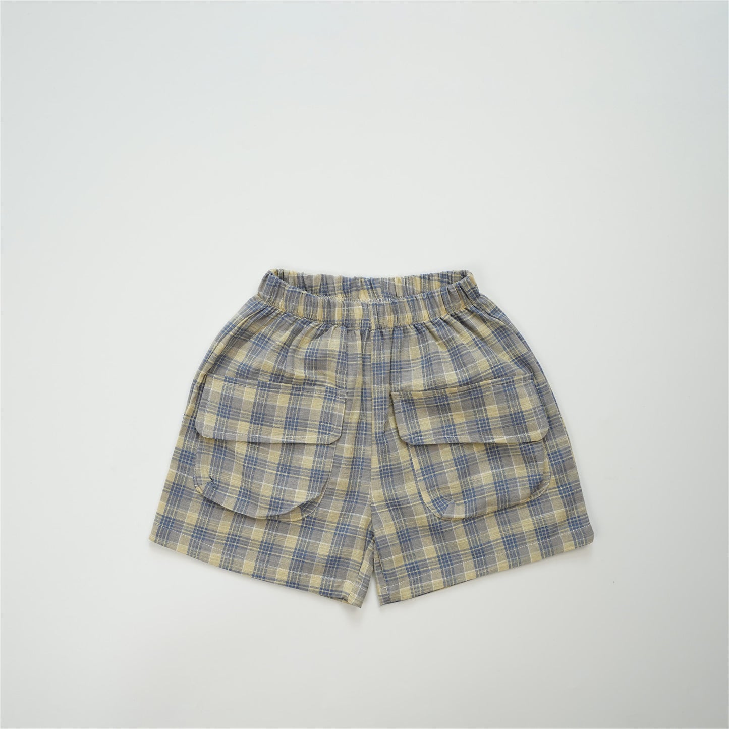 ハーフパンツ・ショートパンツ Gray / 80cm Plaid Large Pocket Casual Shorts チェック柄 ビッグポケット ショートパンツ【mh0012237】