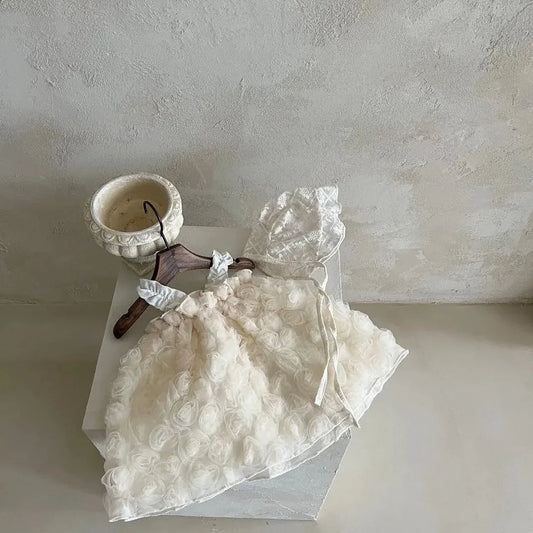 ノースリーブワンピース ベビーキッズワンピース シフォンローズ キャミソールドレスワンピース【mh0004779】