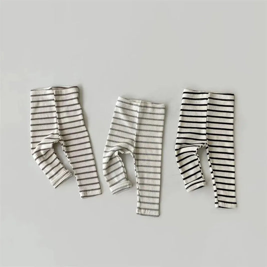 レギンスパンツ ベビーパンツ レギンスパンツ ボーダー 無地 シンプルベーシック【mh0004786】