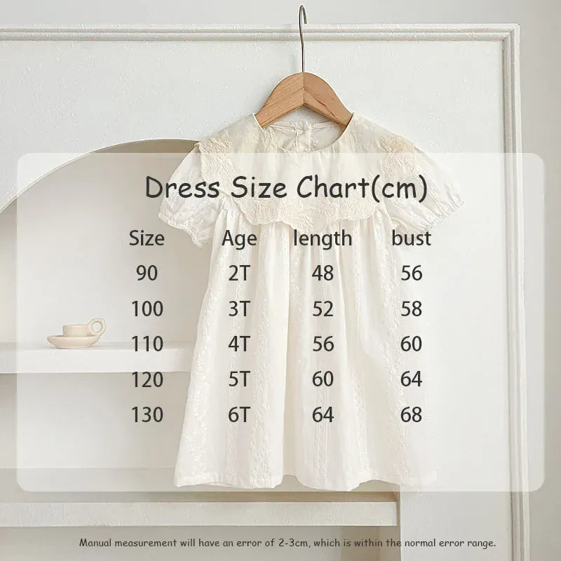 半袖ロンパース ベビーロンパース/キッズワンピース 半袖 ビッグ襟 レースフラワー花柄刺繍 リンクコーデ 姉妹 お揃いコーデ【mh0005325】