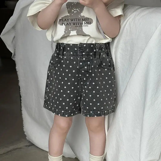 ハーフパンツ・ショートパンツ キッズパンツ ショートパンツ 水玉ドットプリント【mh0005482】