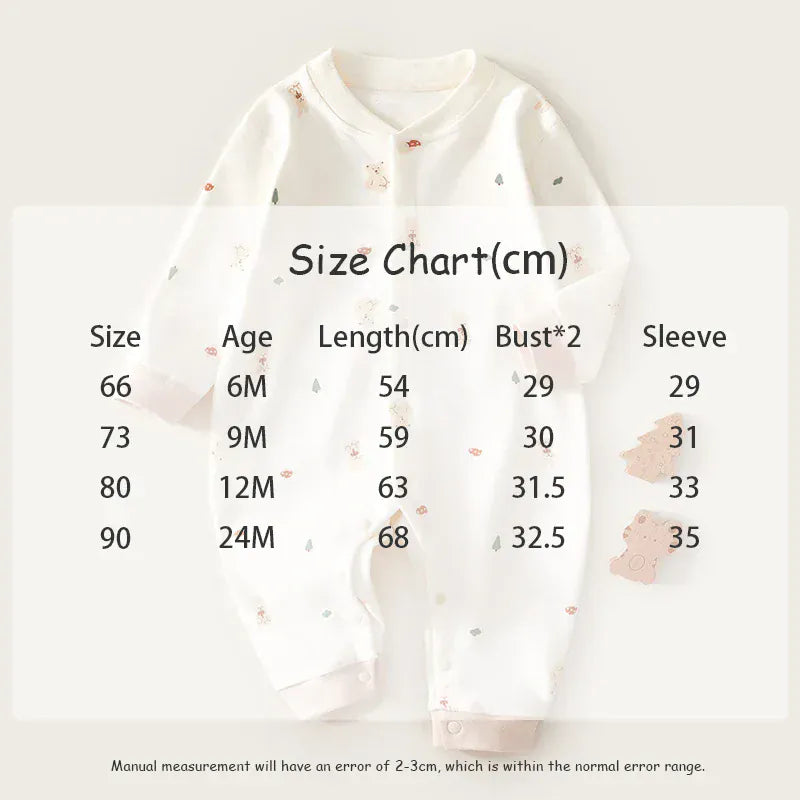 長袖ロンパース ベビーロンパース 長袖ジャンプスーツ ベアくまうさぎプリント【mh0006479】