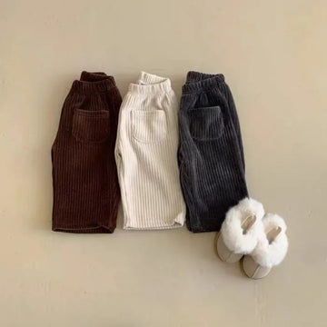 ロングパンツ・スウェットパンツ ベビーパンツ コーデュロイワイドルーズパンツ【mh0007641】