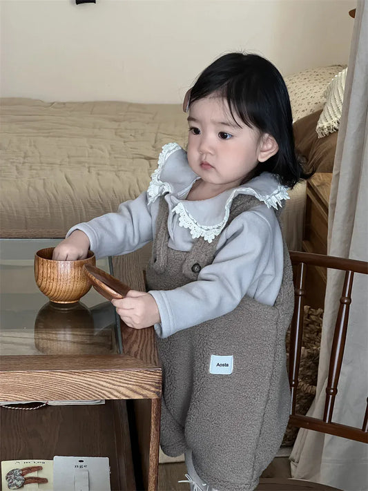 サロペットパンツ・サスペンダーパンツ ベビーサロペット フリースサスペンダーパンツ【mh0007778】