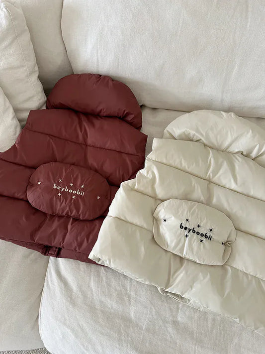 ベスト キッズベスト バック刺繍襟付きアウターベスト【mh0008228】