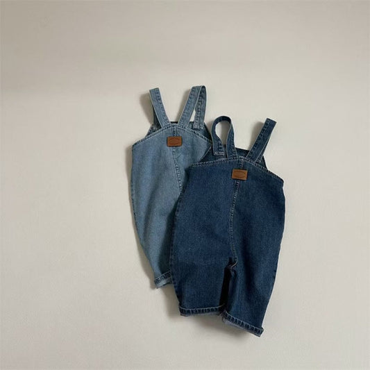 オーバーオール ベビーオーバーオール ジッパーポケットデニムサスペンダーパンツ【mh0009160】