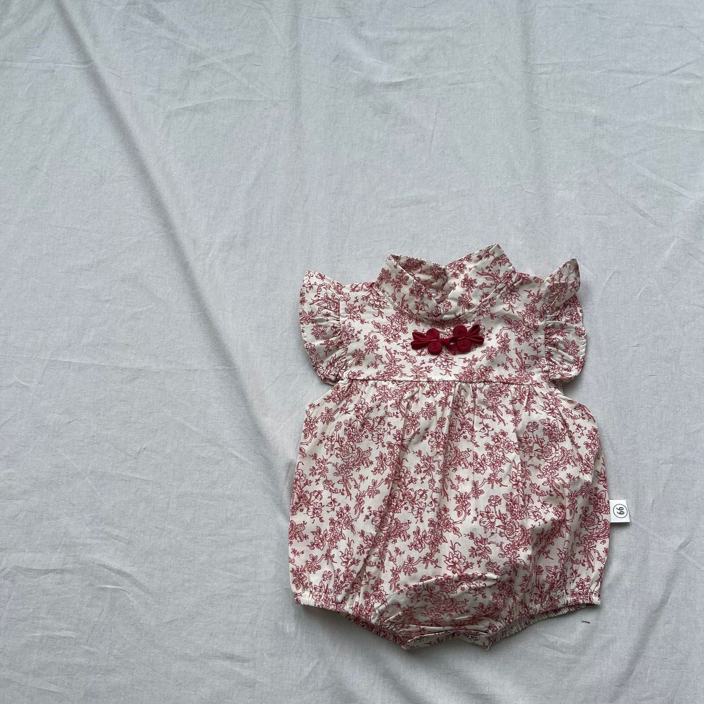 ノースリーブロンパース ベビーチャイナドレスロンパース キャップスリーブチャイナボディスーツ【mh0009275】