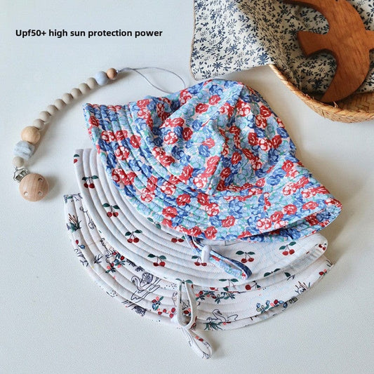 ベビー用水着 ガールズサンハット帽子 スイムキャップ日除けバケットハット【mh0009285】