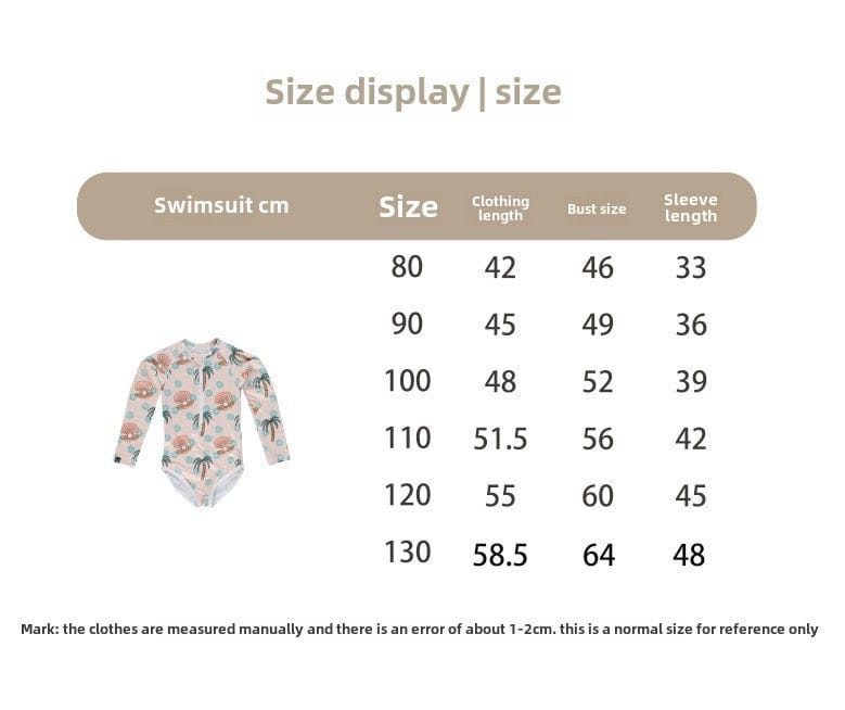 ベビー用水着 ガールズ水着 長袖ワンピーススイムウェア ラッシュガード【mh0009294】