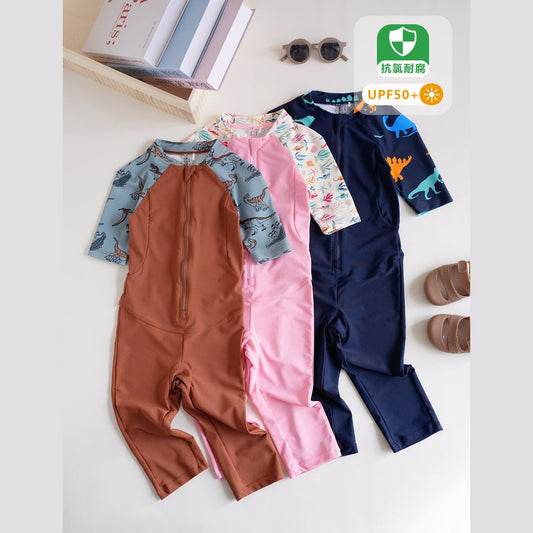 ベビー用水着 ボーイズ水着 長袖長ズボンつなぎスイムウェア ラッシュガード【mh0009324】