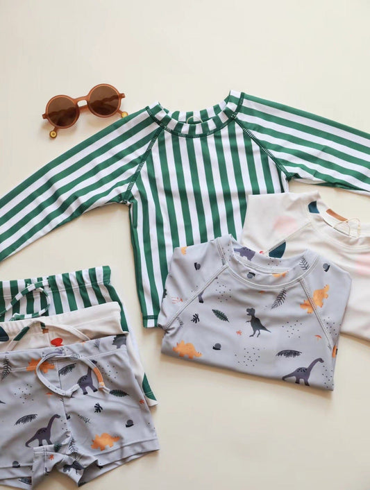 ベビー用水着 ボーイズ水着 長袖セパレートスイムウェア ラッシュガード【mh0009329】