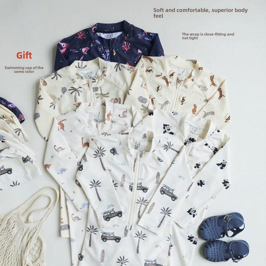 ベビー用水着 ボーイズ水着 長袖つなぎスイムウェア ラッシュガード【mh0009331】