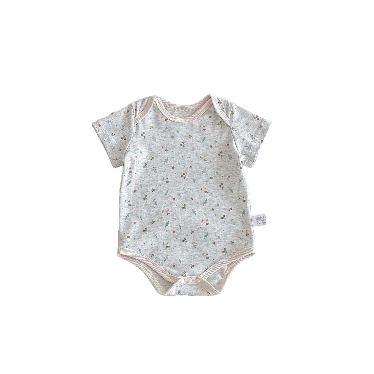 半袖ロンパース フラワー小花柄プリント半袖ボディスーツ【mh0009752】