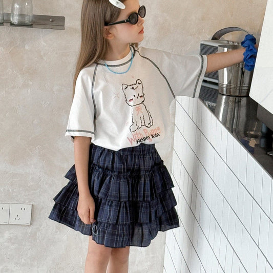 スカート チェックティアードケーキスカート【mh0010383】