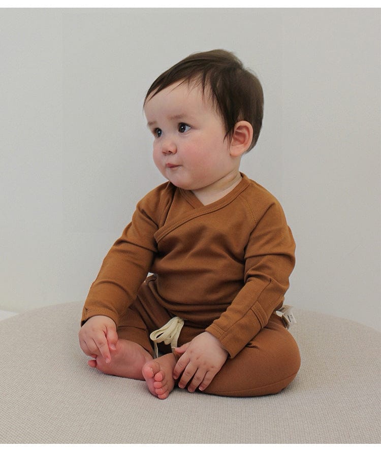 ロンパースセットアップ カクタス/ムーン/ボーダー/無地長袖ボディスーツ/ロングパンツ/ボンネット帽子【mh0010746】