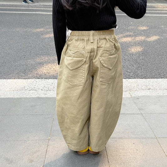 ロングパンツ・スウェットパンツ ハートポケットルーズロングパンツ【mh0011044】