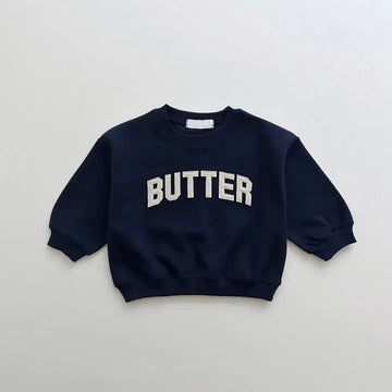 トレーナー・フーディ navy / 12M 80cm キッズトップス スウェットトレーナー レターロゴ刺繍 3カラー