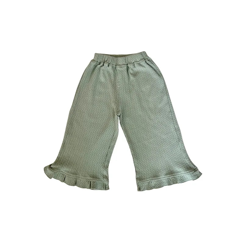 ロングパンツ・スウェットパンツ pants / 2T 90cm キッズトップス パンツ ニットノースリーブベスト プリント長袖 Tシャツ ワイドレッグパンツ【mh0004418】