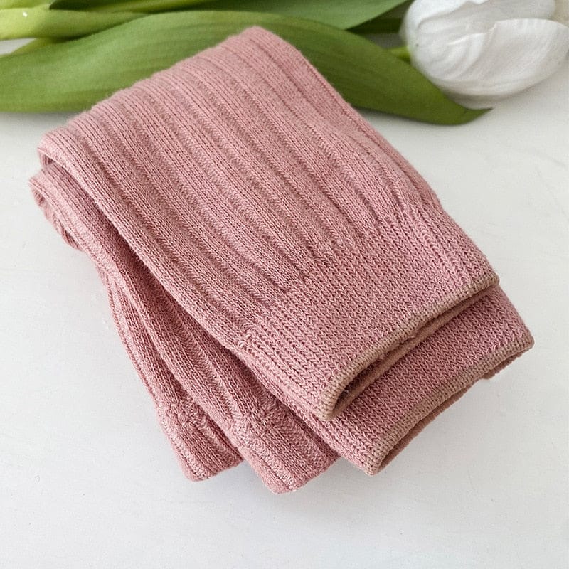 ベビー用靴下・タイツ Pink / S for 6-12M ベビー キッズ リブ レギンスパンツ ユニセックス【mh0002491】
