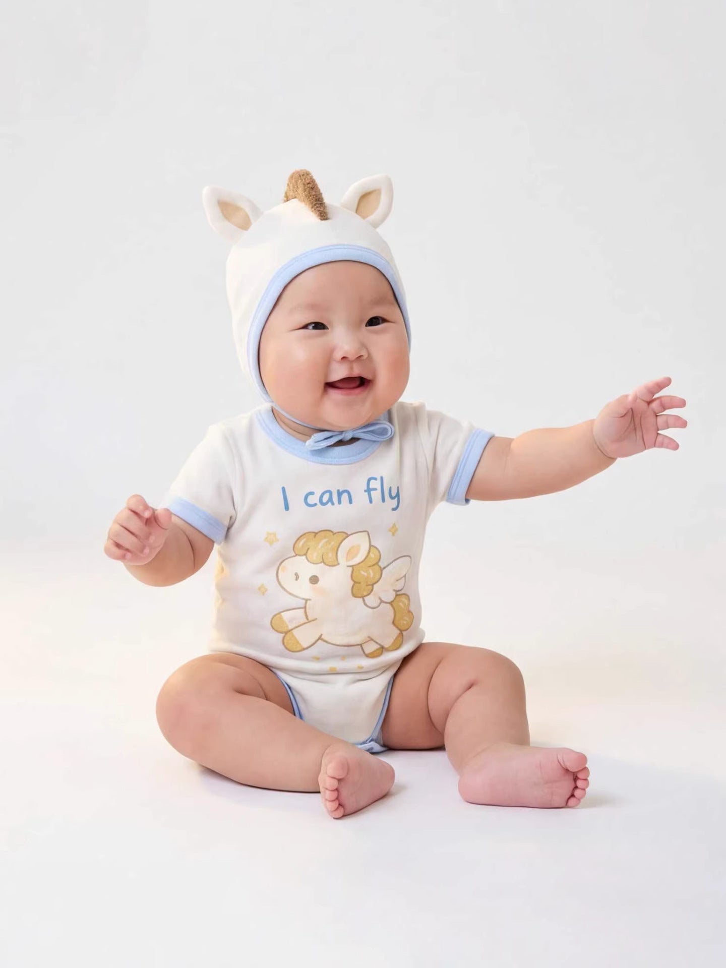 半袖ロンパース Pony Shape Summer Baby Jumpsuit ポニーデザイン 半袖 ロンパース【mh0012234】