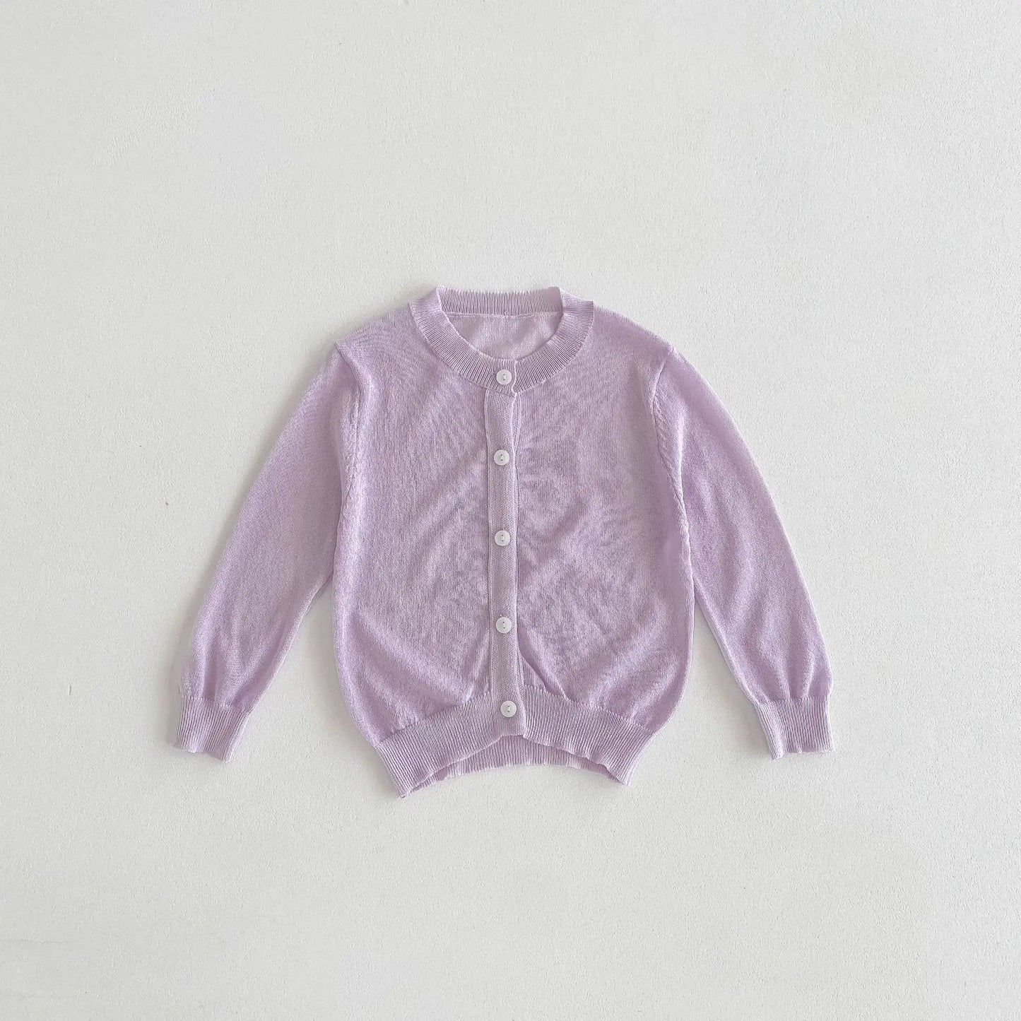 カーディガン・パーカー purple / 12M 80cm / 取り寄せ(7〜21日) キッズカーディガン サマーカーディガンジャケット 薄手 シンプルベーシック 日除け クーラー冷房対策 5カラー