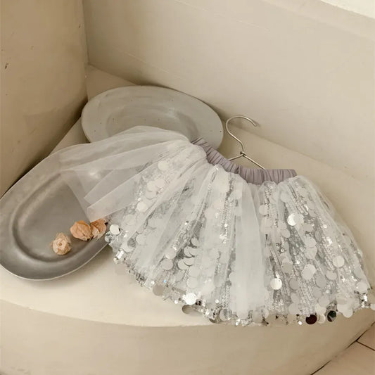 スカート skirt / 2T- 90 / 取り寄せ(7〜21日) キッズスカート スパンコールチュチュチュールパーティドレススカート【mh-0008635】