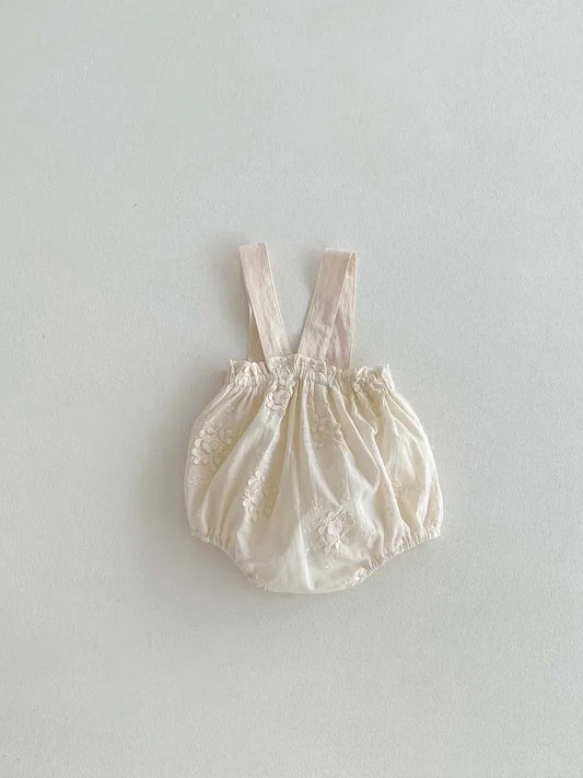 サロペットパンツ・サスペンダーパンツ ベビートップス/パンツ 半袖パフスリーブTシャツ/刺繍サスペンダーブルマパンツ【mh0006190】