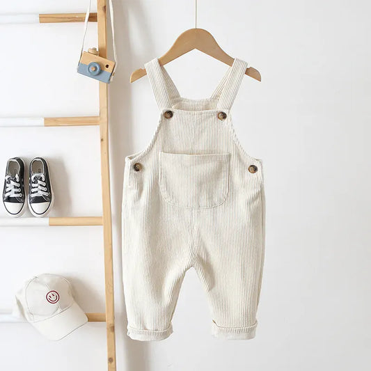オーバーオール White / 80cm キッズオーバーオール コーデュロイ サスペンダーパンツ 4カラー【mh0004191】
