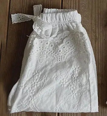 ロングパンツ・スウェットパンツ White / 9M 73CM ベビーパンツ レース刺繍 ロングパンツ リボン サマーパンツ【mh0004810】