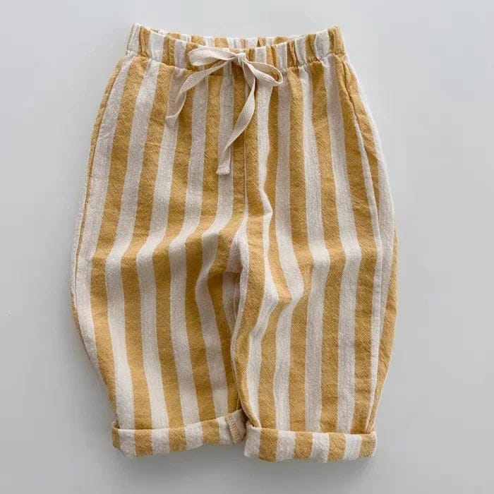ロングパンツ・スウェットパンツ yellow / 73cm / 取り寄せ(7〜21日) ベビー ストライプ ルーズ サマー ロングパンツ ボーイズ
