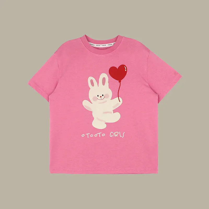 半袖Tシャツ rose red / 2T 90cm キッズトップス 半袖プリントTシャツ スイーツフルーツレトロイラストプリント柄 8カラー