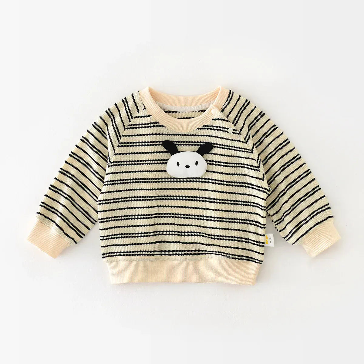 長袖Tシャツ striped / 9M 73cm ベビートップス 長袖スウェットシャツ ボーダー/無地 アニマルアップリケ