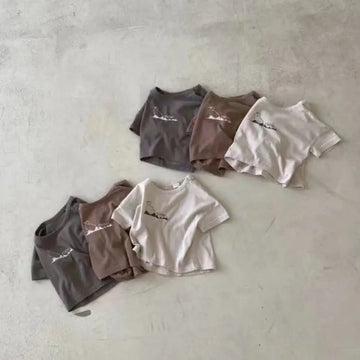 半袖Tシャツ ベビートップス 半袖プリントTシャツ あひる カルガモ 3カラー【mh0005468】